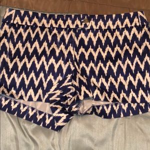 Navy and white J Crew stretch shorts.  Like new